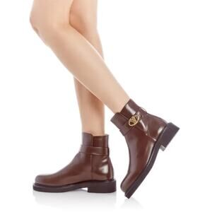 Valentino Garavani VLogo Locker Ankle Booties Leather Classy Mismatched Sz 6-6.5